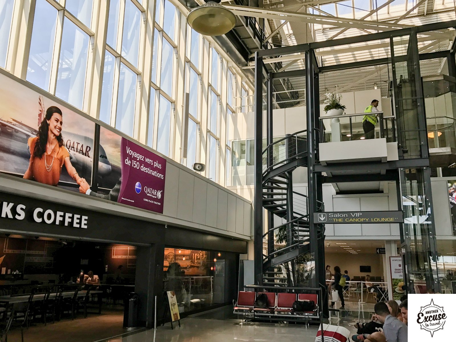 sala vip the canopy lounge nice NCE airport aeroporto Qatar airways