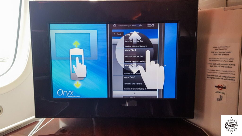 Qatar Airways 787 Oslo Business Class Product Seats In Flight Entertainment Screen IFE Review