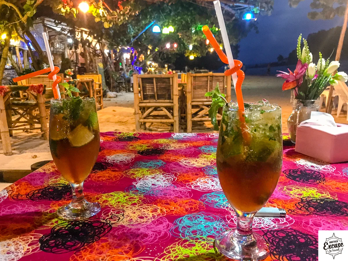 Krabi in August by the beach drinks Krabi in August by the beach drinks