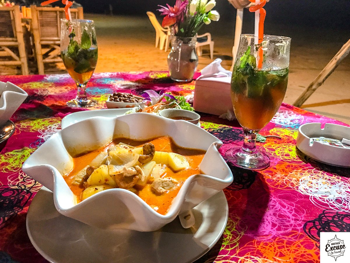 Krabi in August by the beach Dinner in Krabi August