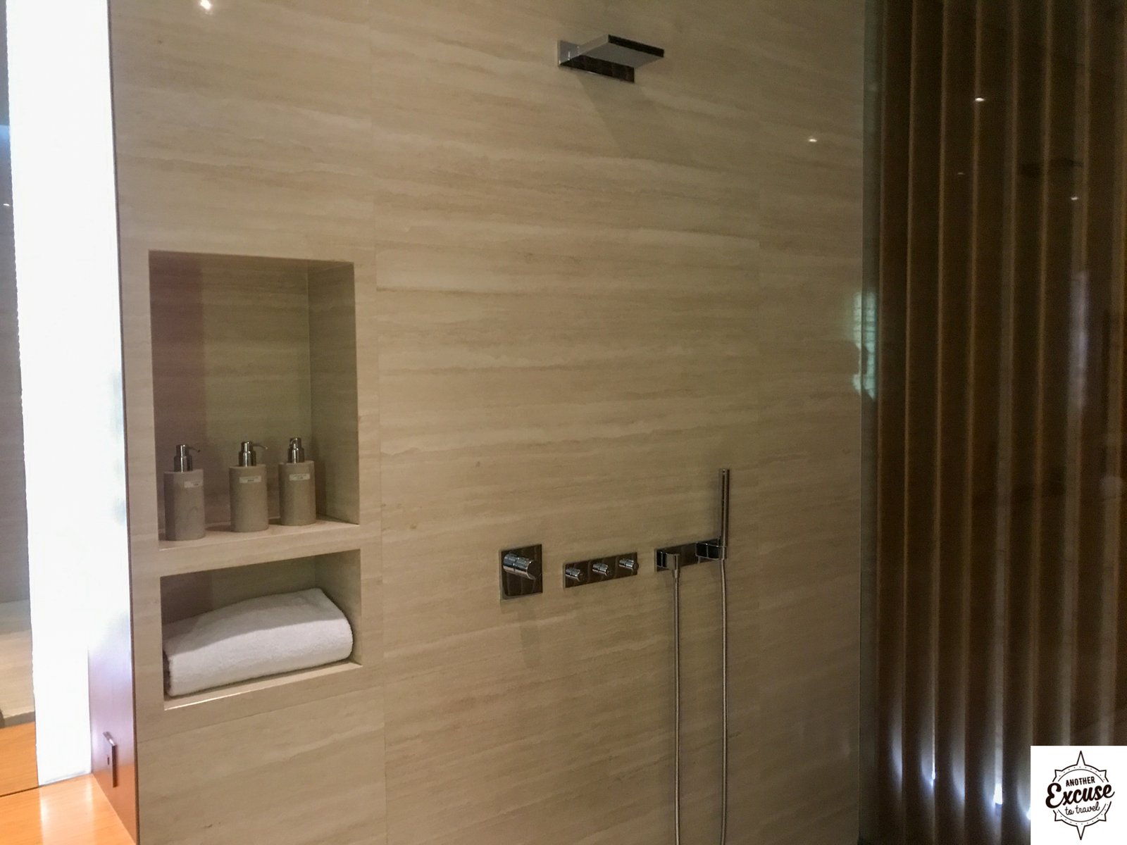 The Wing First Class shower