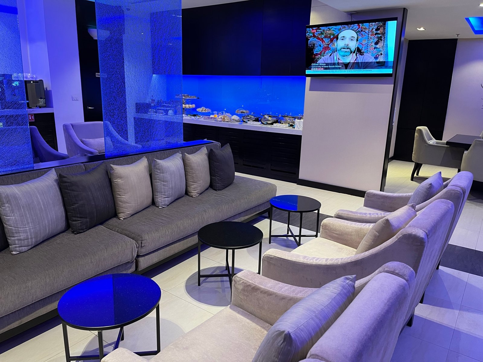 Oman Air Lounge Bangkok Seating Space