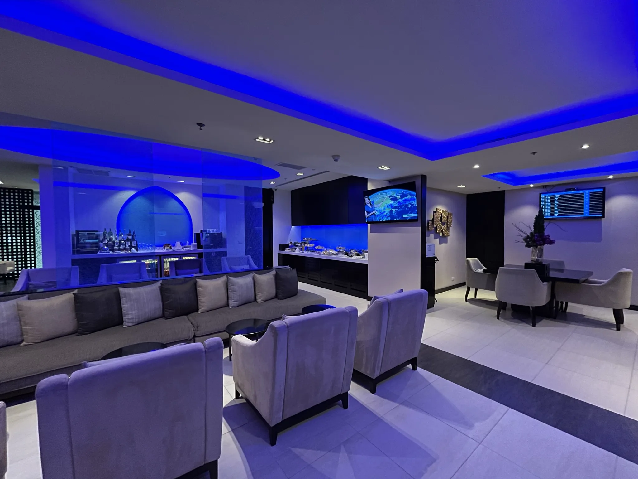 Oman Air Lounge Bangkok Seating Area