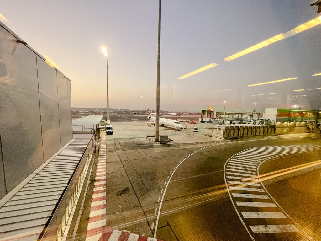 arriving at madrid barajas airport