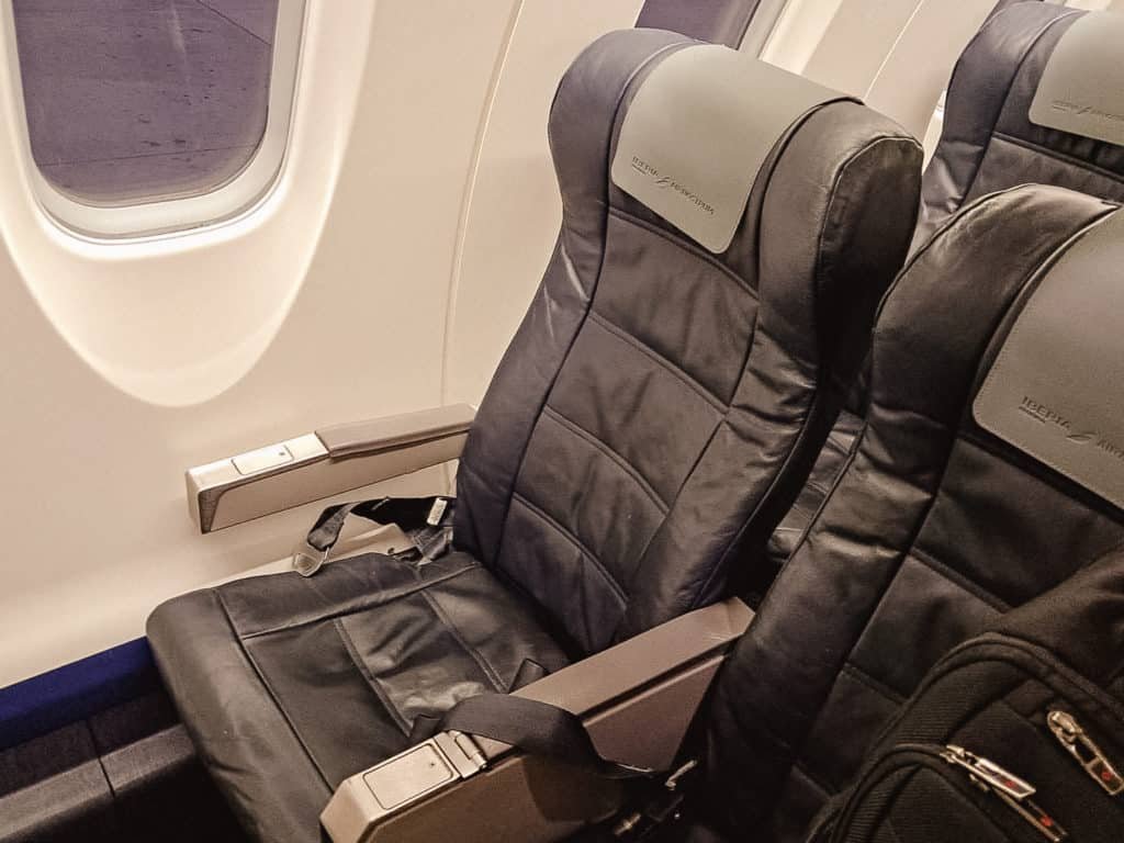 business class seat on air nostrum airplane