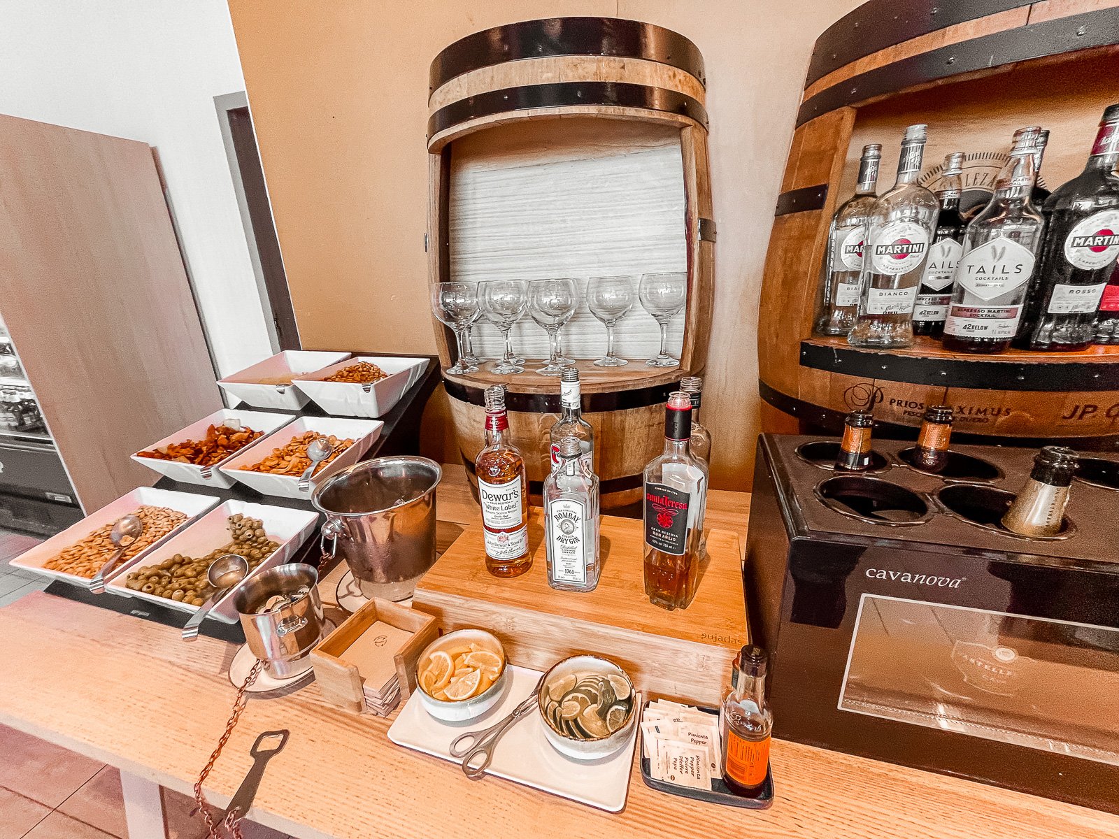 Spirits and wine selection