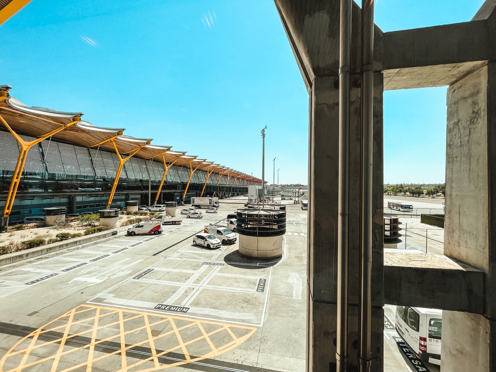 Madrid Barajas Terminal 4 view from Plaza Mayor lounge