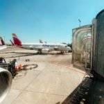 Iberia A320 - view from window of the airport.