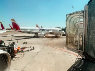 Iberia A320 - view from window of the airport.