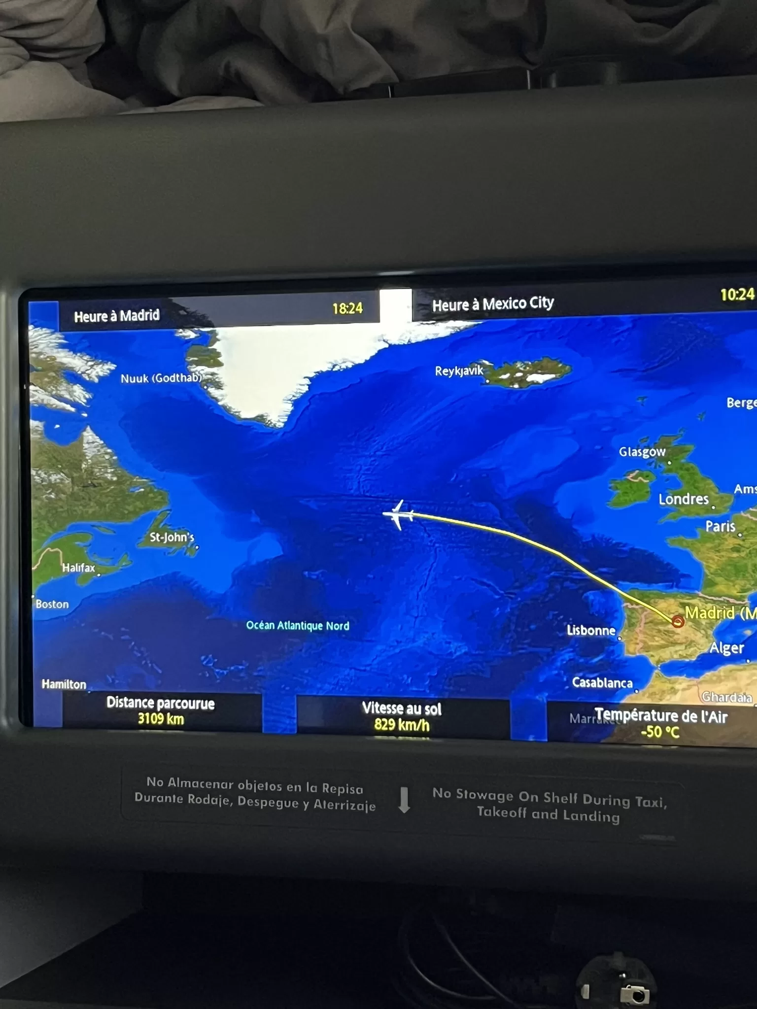 Aeromexico Madrid Mexico Business Class IFE