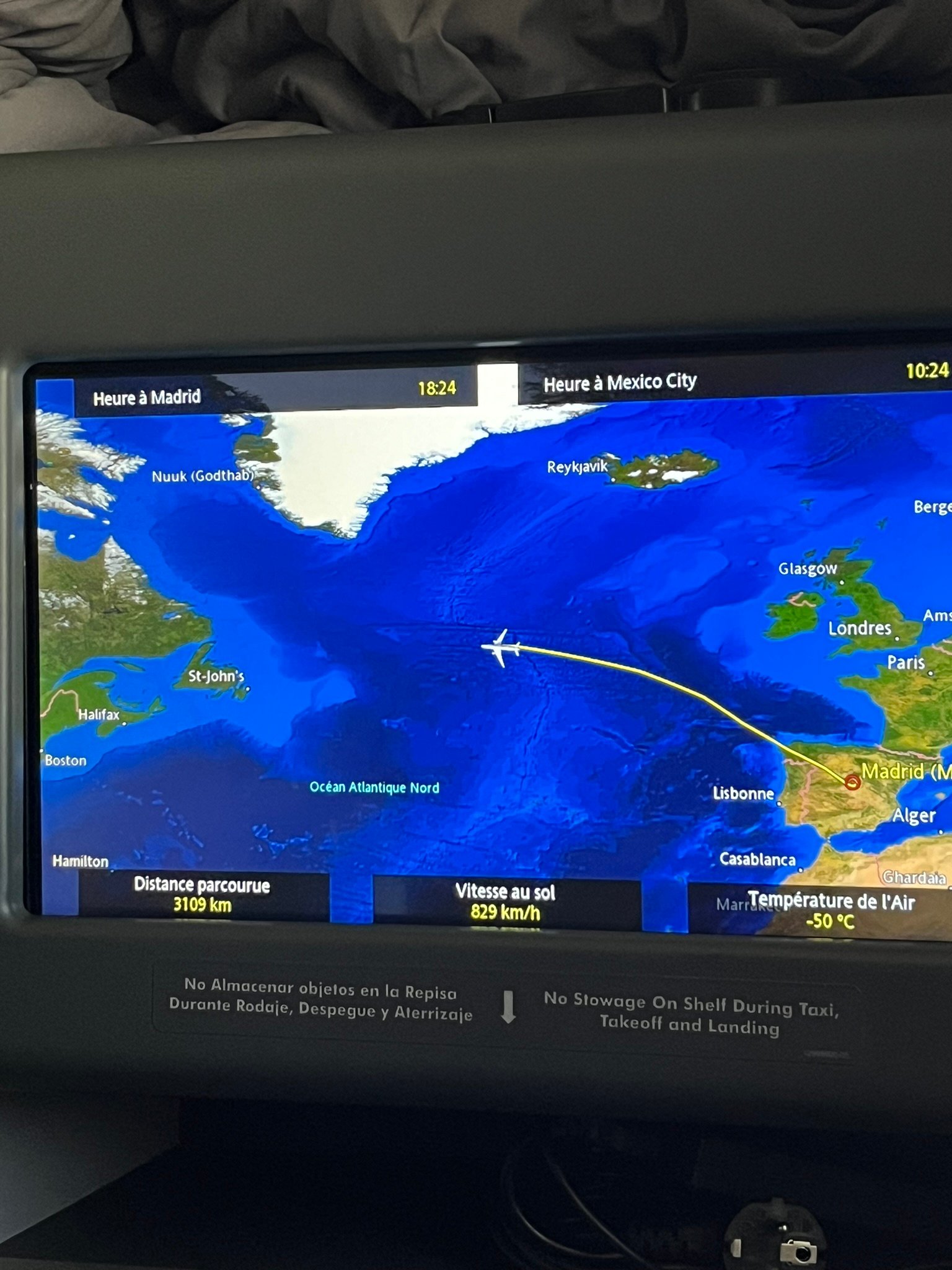 Aeromexico Madrid Mexico Business Class IFE