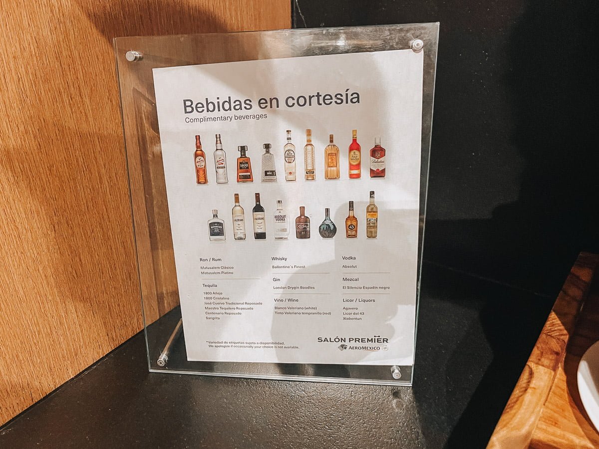 Complimentary Drinks Selection Advertisment 