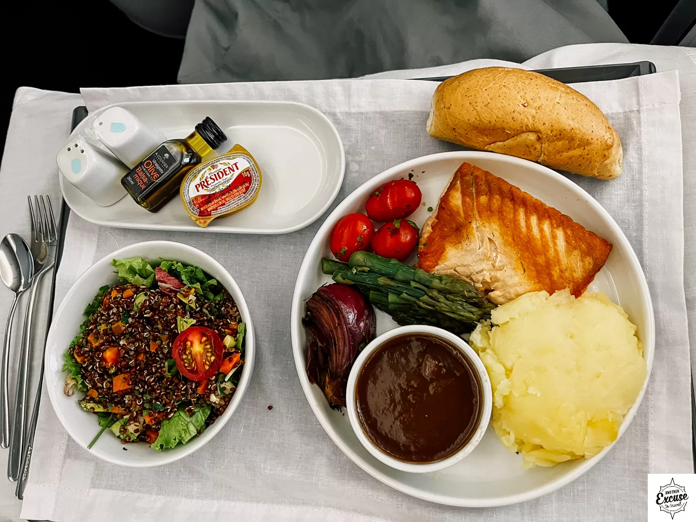 Aeromexico Business Class Meal Salmon