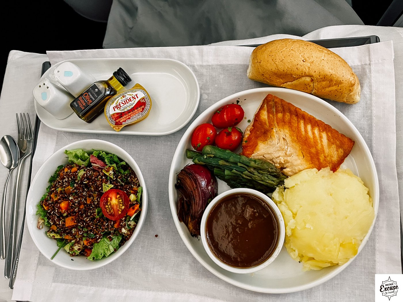 Aeromexico Business Class Meal Salmon