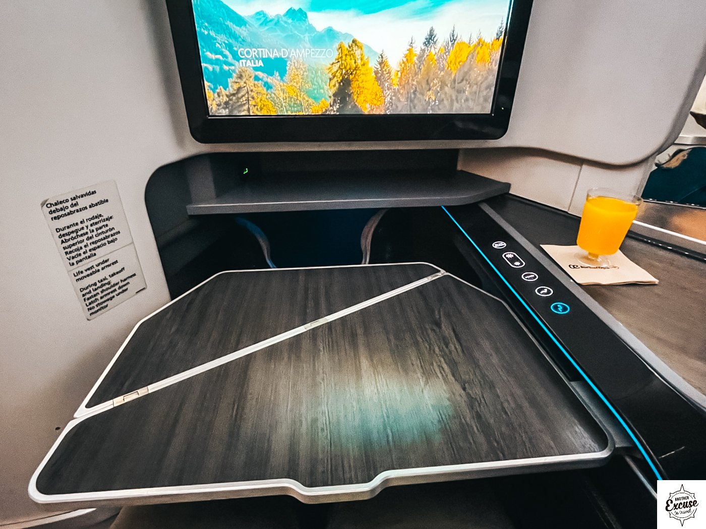 787 tray table