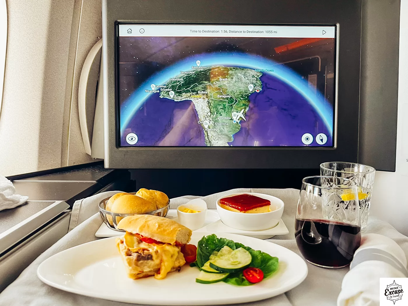 British Airways business class beef sandwich