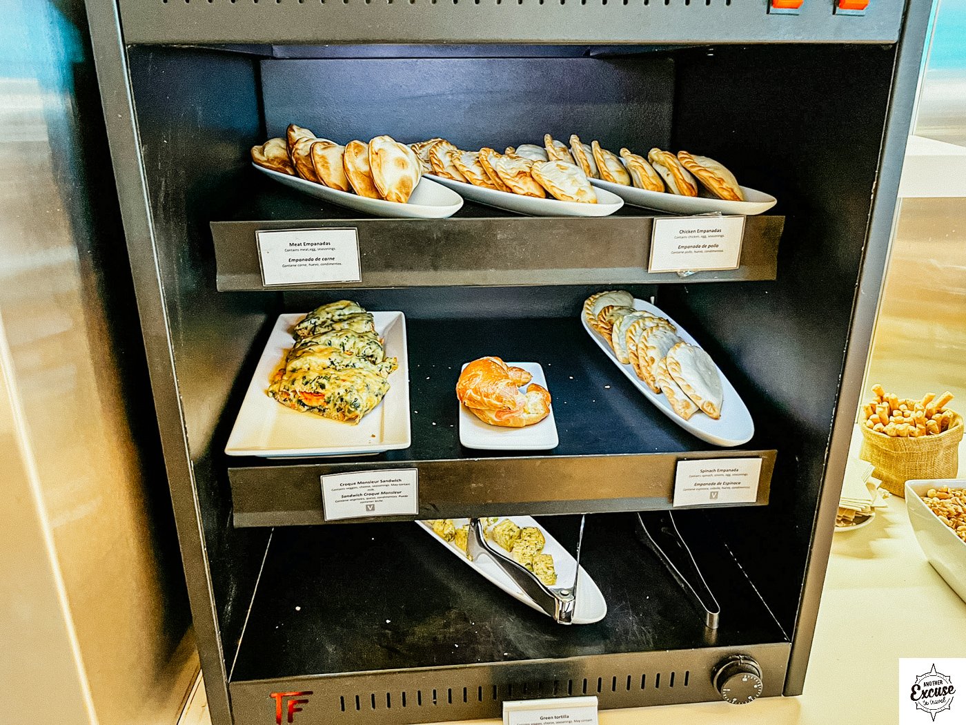 American Airlines Iberia Lounge Buenos Aires hot food
