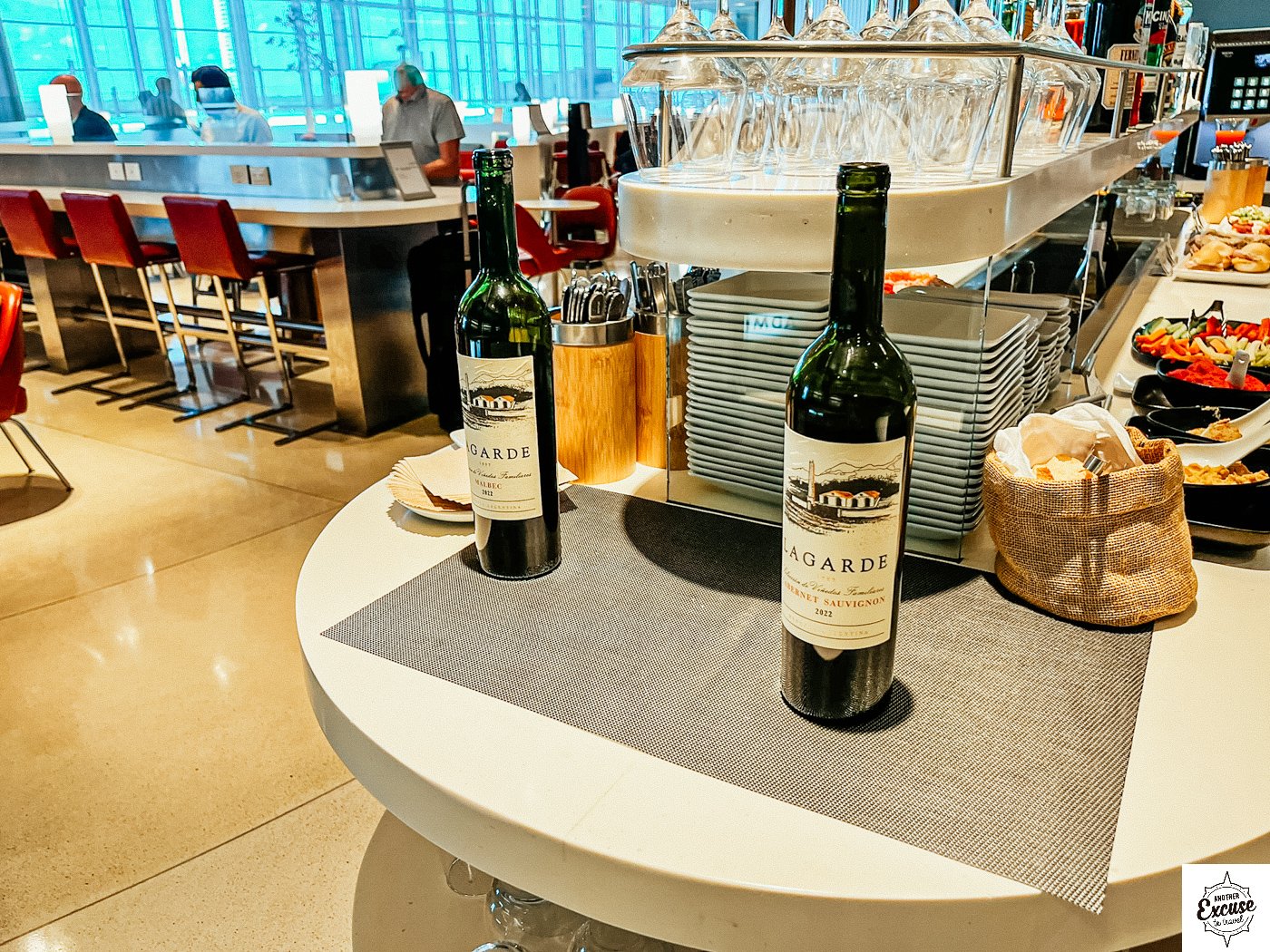 American Airlines Iberia Lounge Buenos Aires wine