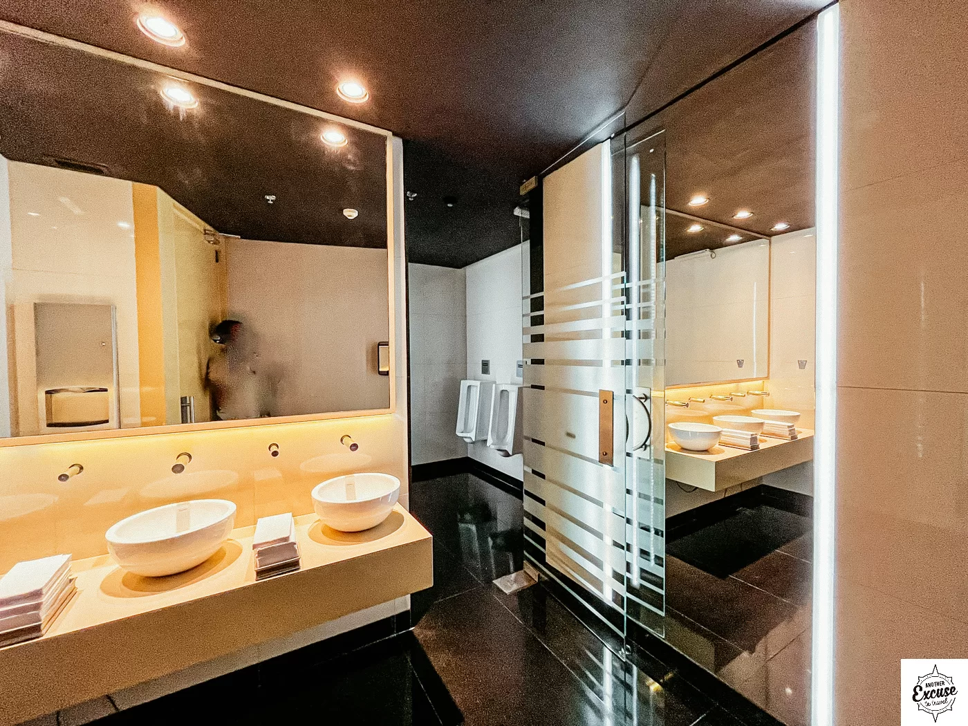 Airport lounge bathroom