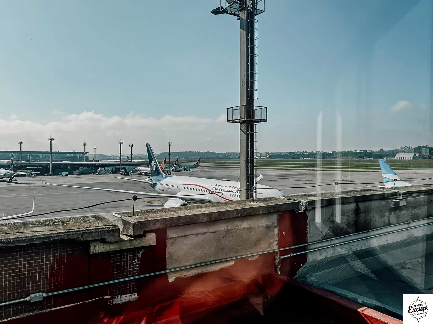 View of Aeromexico 787 from Sao Paulo airport