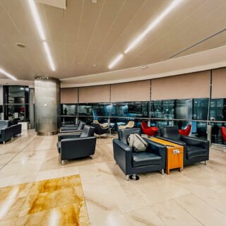 AENA lounge Madrid seating area