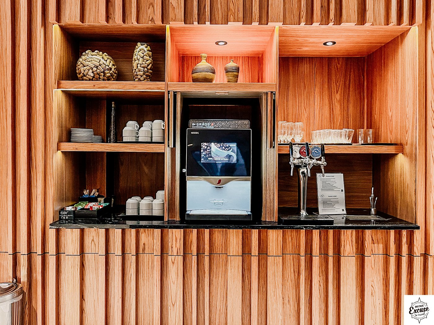 Airport lounge coffee machine