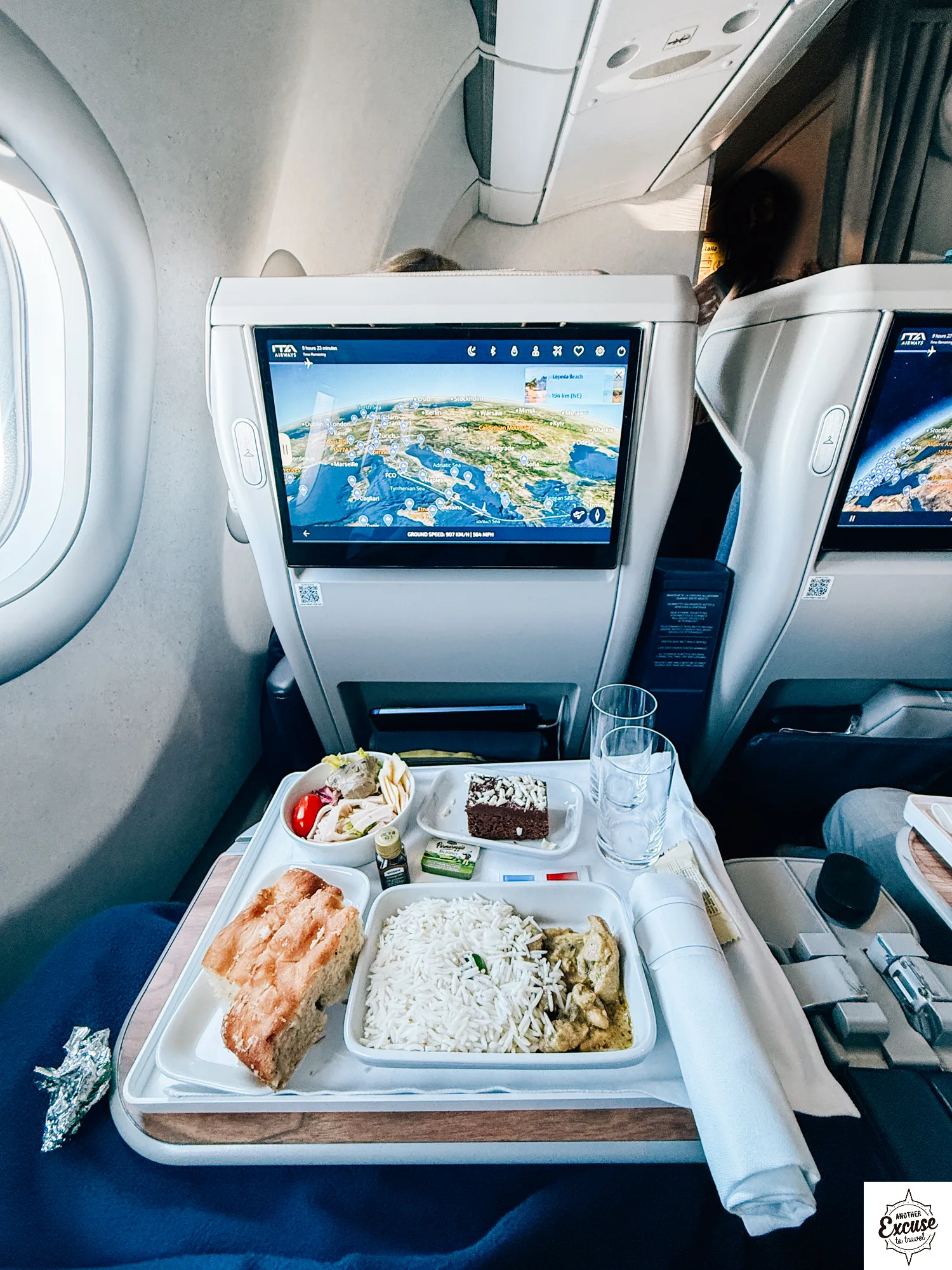 ITA Premium Economy meal - chicken